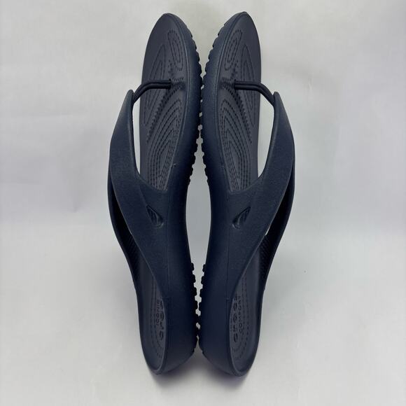 CROCS “Kandee II” Iconic Comfort Flip Flops Dark Blue Size Women’s 8 - Picture 7 of 12